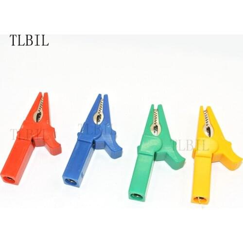 5PC 5 colour 32A 1000V Alligator clip FOR BANANA PLUG test probe