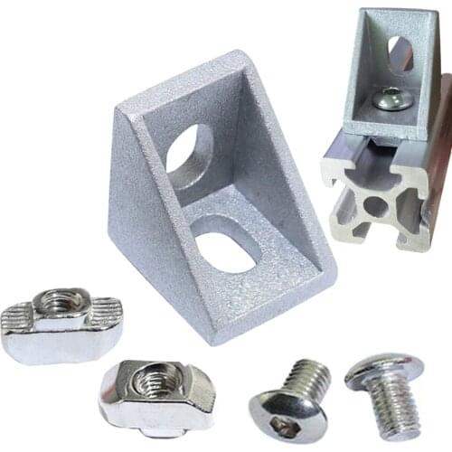 1515 Series Aluminum Profile Slot 6mm Connection Corner Bracket Set With Screw and Nut for 3D Printer
