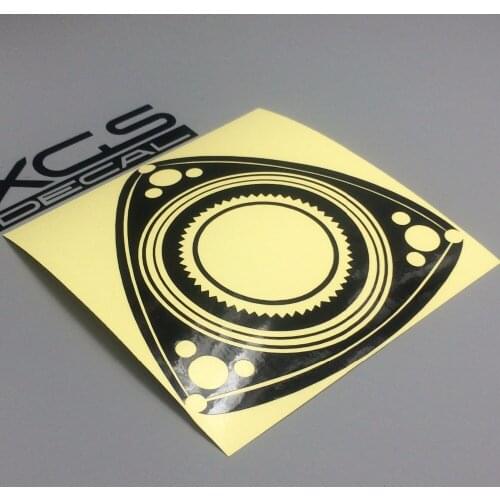 Car decal JDM wankel rotary toothed wheel 12cm x 11.4cm motorcycle car truck ebike vinyl reflective waterproof stickers