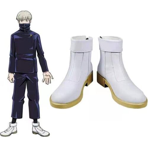 Jujutsu Kaisen Toge Inumaki Cosplay Boot Shoes Toge Inumaki White Boots