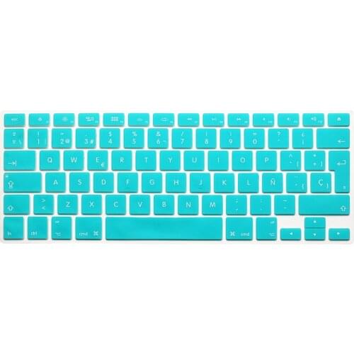 For Macbook Air Pro 13 15 17 Protector (10pcs) Silicone Spanish Keyboard cover For Mac book keyboard Spanish Spain EU