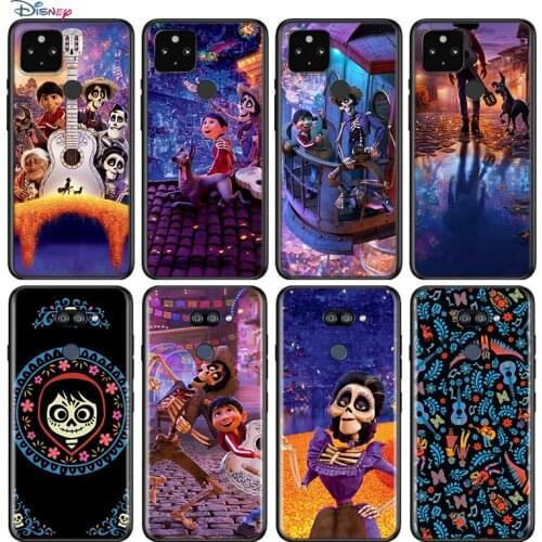 Movie-Coco For Google Pixel 5 4 4A XL Shell For LG Q60 V60 V50 V50S V40 V35 V30 5G Black Soft Phone Case