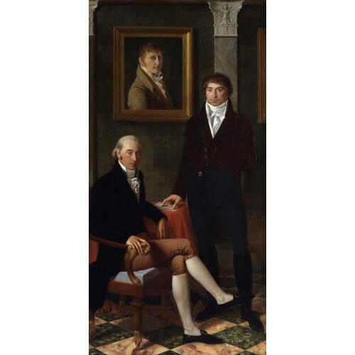 Classical figurative painting canvas portrait poster beauty picture male portrait 3 men portrait modernn home decor