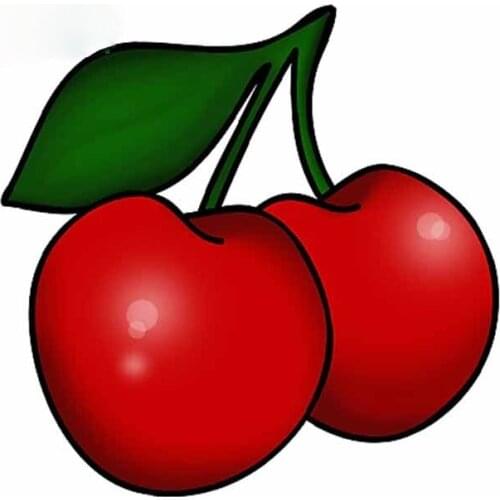 Red Cherry Car Stickers Cartoon Windshield Scratch Personality Vinyl High Quality Motorcycle Waterproof Sunscreen Kk13*12cm