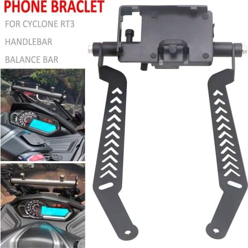 FOR CYCLONE RT3 RT 3 Expansion Stand Multifunction Crossbar Motorcycle Phone GPS Mount Navigation Bracket USB Wireless Charging