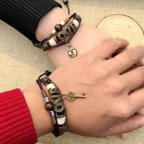 LURUIXU Leather Bracelets