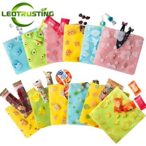 Resealable Cute Clear Front Plastic Zipper Bag Baby Care Ornaments Pantyhose Women Beauty Eye-Shadow DIY Soap Headband Pouches
