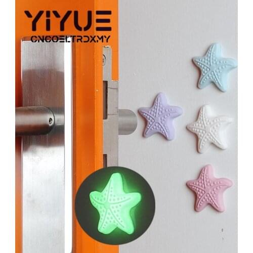 Wall Protectors Self Adhesive Rubber Stop Door Handle Bumper Guard Stoppe Luminous Cabinet Catches for Door Stopper Doorstop