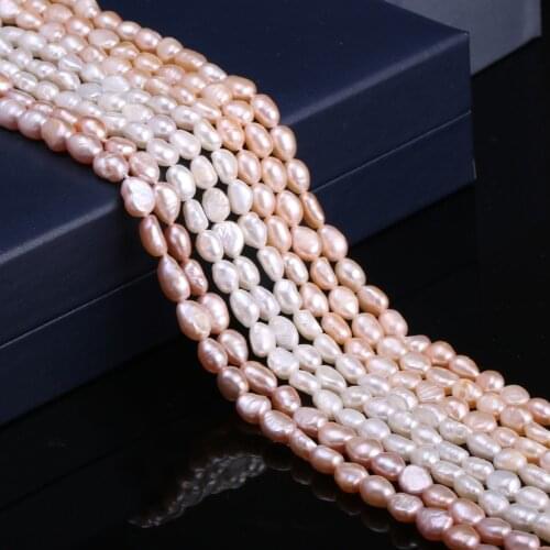 Natural Pearls Freshwater Cultured loose Beads for Jewelry Making DIY Bracelet Necklace Earrings accessories Size 6-7mm