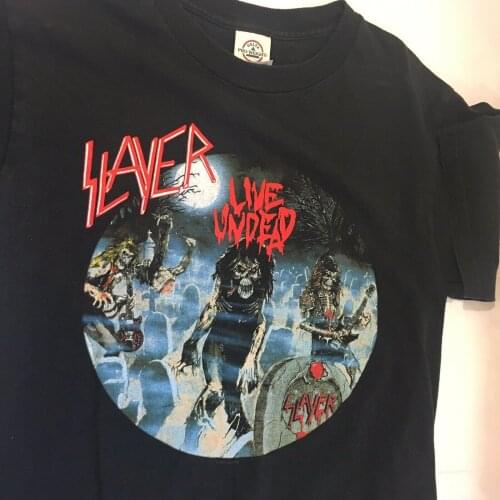 Slayer Live Undead Shirt Original 2004 Made In USA Death Metal Thrash VTG Size S New 2019 Cotton Short-Sleeve T-Shirt