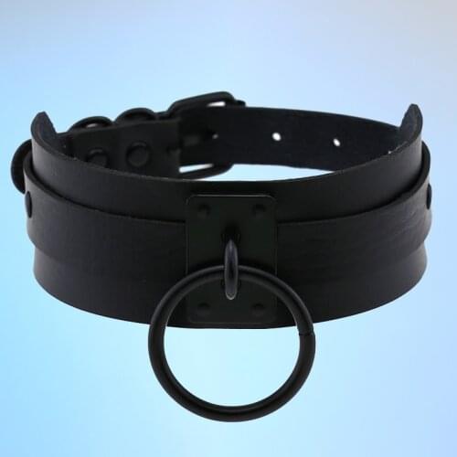 Bdsm Collar Fetish Pu Leather Female Sex Slave Collar Necklace Bondage Restraints Choker Punk Night Club Sex Toys for Woman