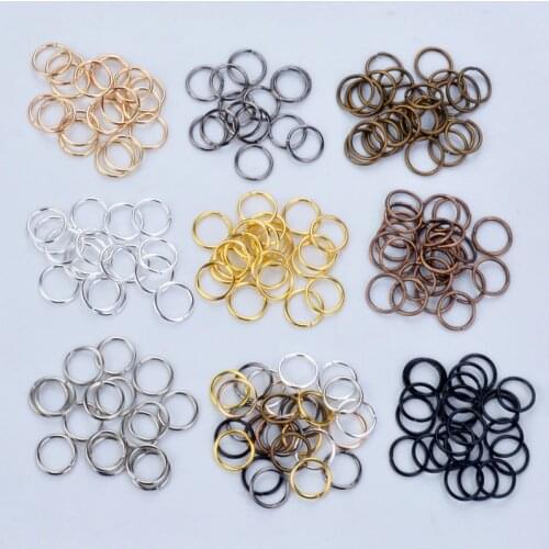 200pcs/lot 9Color Open Jump Ring 4 6 8 10 mm Silver Gold Rhodium Black Bronze Copper for DIY Jewelry Findings Connector