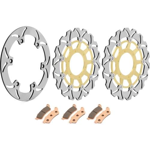 BIKINGBOY Front Rear Brake Discs Disks Rotors Pads For Honda VTX 1800 R 2002-2007 VTX 1800 C 02 03 04 05 06 07 08 296mm 316mm