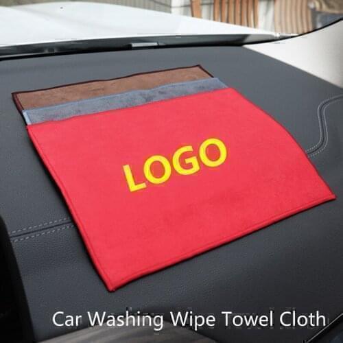 Car Logo Washing Microfiber Towel Car Decorate Accessory For Mercedes Benz A B C E S R CLS M GL GLK GLC ML SLK GLA GLE W205 W212