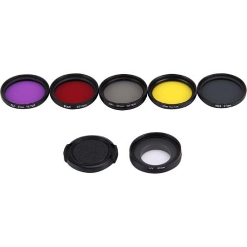 37 mm Action Camera Professional Filter Color UV Lens Filter Screw Mount for Xiaomi Yi Gopro Hero 3/ 3+ Canon Nikon DSLR Camera