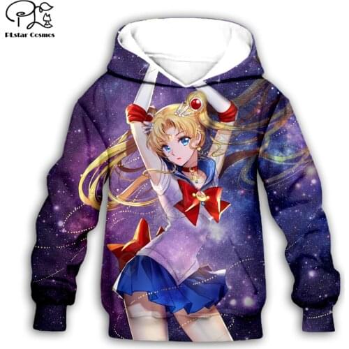 Purple Anime girl pattern 3d Hoodies zipper coat Long Sleeve Pullover Cartoon Sweatshirt Tracksuit Hooded/pants/family t shirt