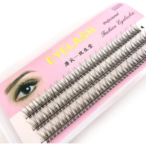 Fishtail Type Fashion Dovetail Fly Eyelash Two Long Middle Short Plant Grafting False Eyelashes Individual EyelashWholesale