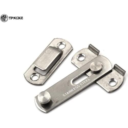 5pcs/set Stainless Steel Slide Lock Home Safety Gate Door Guard Latch Bolt +4 Screws