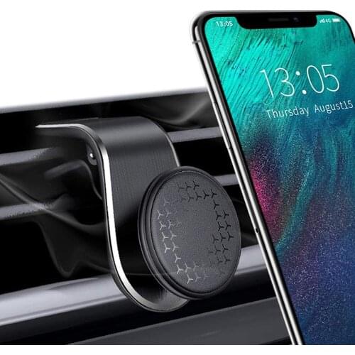 360 Rotate Metal Magnetic Car Phone Holder Universal Car Air Vent Clip Magnet Car Phone Stand Mount for Xiaomi GPS Smartphones