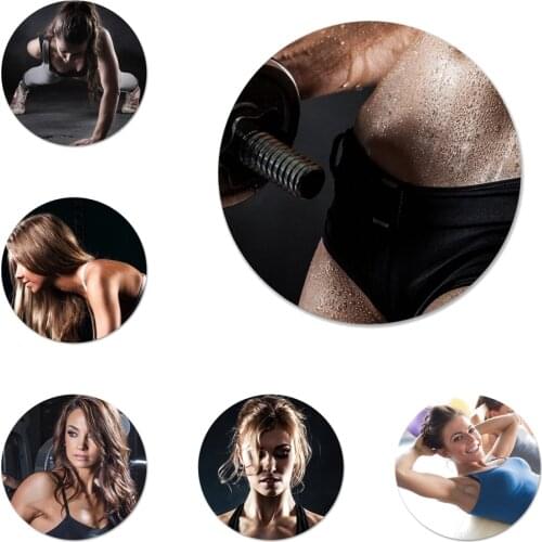 Fitness Girl Icons Pins Badge Decoration Brooches Metal Badges For Backpack Decoration
