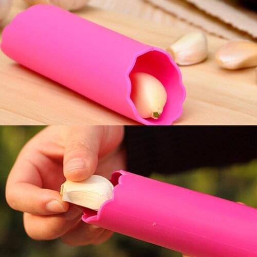 1PC New Peeled Garlic Tools Silicone Garlic Peeler Peeling Peel Color Random Tool Barrel Easy Kitchen N8W9
