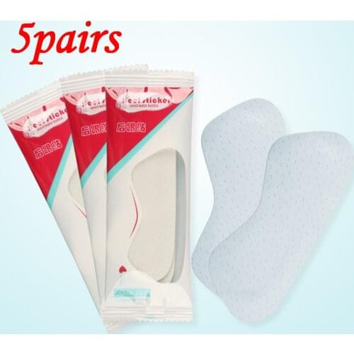 10pcs/5 pairs of Heel Pad Anti-wear Foot Simulation Leather Heel Shoe Stickers Insoles Protection Pad Foot Care Pedicure Tool