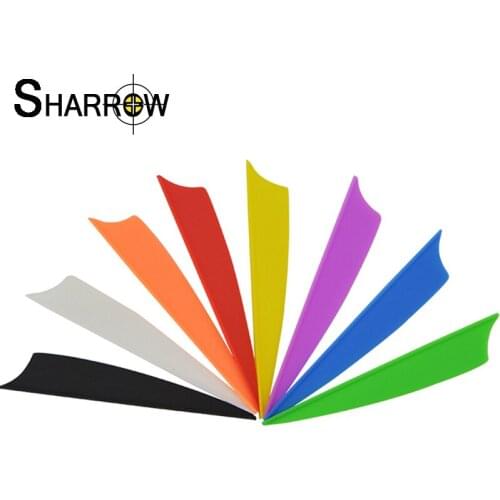 100pcs 3Inch Archery Arrow Feathers Shield Cut Fletching Feather Rubber Vanes DIY Arrow Shaft Hunting Shooting Accessories