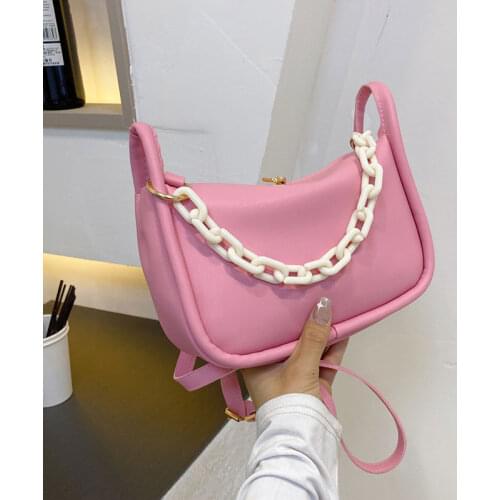 2021 Summer Solid Color Small Handbags For Women Simple Trend Designer One Shoulder Bag Soft Leather Small Crossbody Bag1