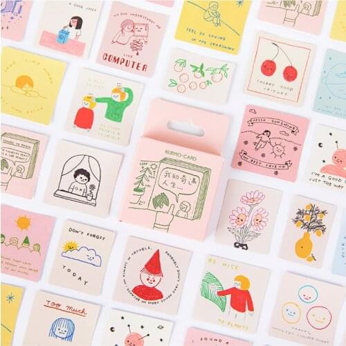 Strange Life Sticky Stickers Color Paper Decoracion Scrapbooking Office School Supplies Sticker Flakes 46PCS