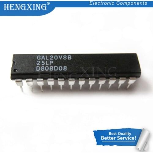 5pcs/lot GAL20V8B-25LP GAL20V8B-15LP GAL20V8 DIP-24 In Stock