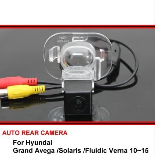 For Hyundai Grand Avega Solaris Fluidic Verna 2010-2015 Night Vision Car Rear View Camera Reverse Backup Rearview Parking HD CCD