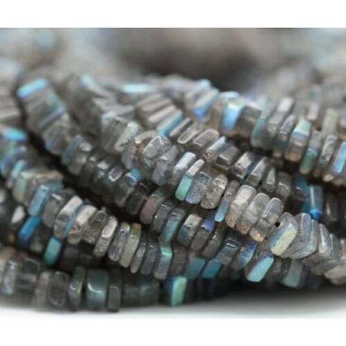 LOOSE BEADS Labradorite square 4-5mm wholesale for DIY jewelry necklace 40cm