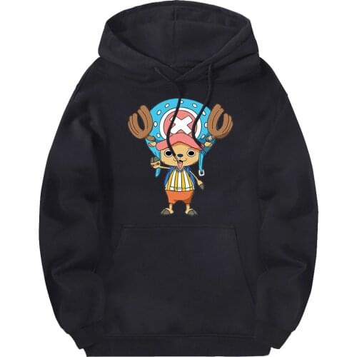 One Piece Tony Chopper Sweatshirts Man Hooded Fleece Streetwear Pullovers Fashion Clothes Full Sleeve Hoodies Moletom Masculino