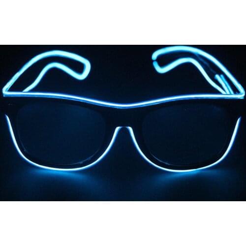 El Wire Glow Eye Glasses Led DJ Bright Safety Light Up Led flashing glasses Halloween Christmas Birthday Party Eyewear favors