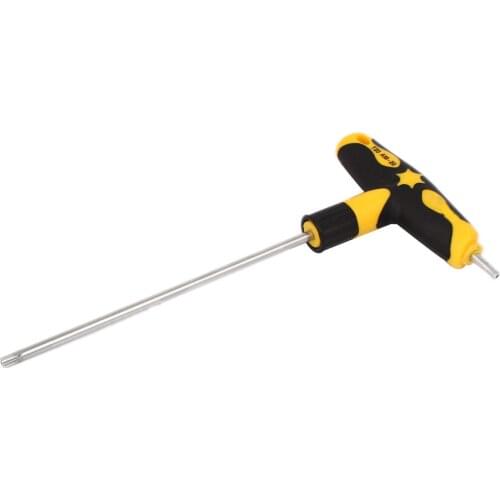 Uxcell New Hot Sale CR-V Alloy Steel T20 4mm Tip Torx Security Torque Star Key T-Handle Screwdriver Wrench 13x125mm Shaft