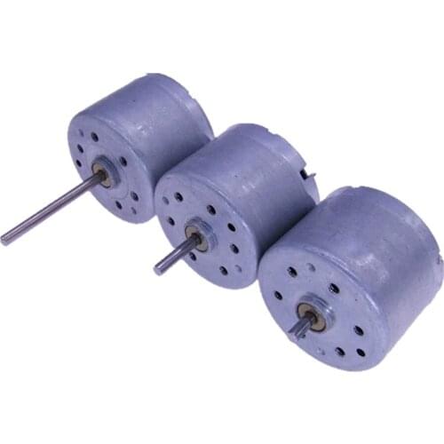 Round 310 Electric DC Motor 3V 6V 9V 3500rpm-8000rpm Long Shaft Silent Mini Solar Motor Low Power Diy Toy Car Boat Ship Model
