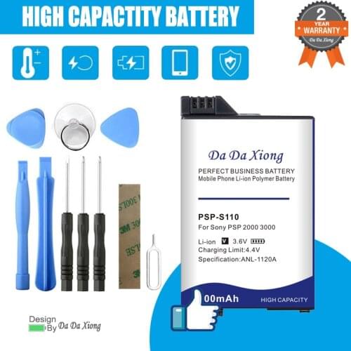 4300mAh High capacity battery Lithium Ion Rechargeable Battery Pack Replacement for Sony PSP 2000/3000 PSP-S110 Console