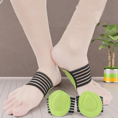 Elastic Arch Bandage Center Pad Flat Foot Correction Foot Pad Sports Breathable Sweat-absorbent Arch Support Massage Cushion