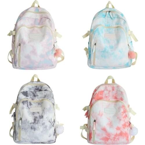 63HC Fashion Colorful Pattern School Shoulder Bag for Teenager Girls Casual Bagpack Outdoor Travel Women Backpack