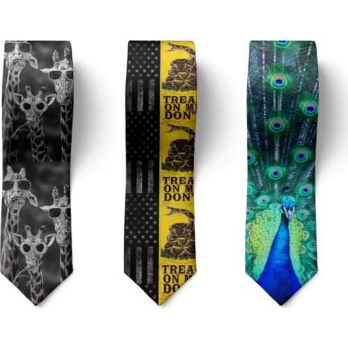 Fashion 8cm Skinny Cotton Creative Man Tie Colorful Funny Slim Peacock Nylon Necktie Suit Men Business Wedding Leisure Neck Ties