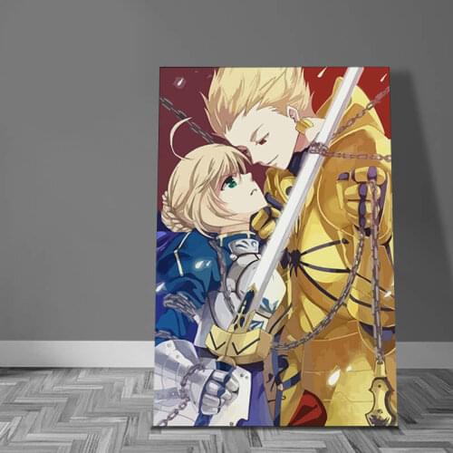 Modular painting Fate Stay Night digital paint by numbers Japan Style cartoon poster modular painting gift for boys and girls