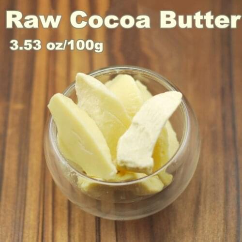 3.53oz Raw Cocoa Butter Base Oil Exquisite Natural ORGANIC Unrefined 100g