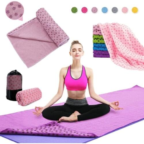 Non-slip Portable Yoga Blanket Towel Cover Folding Fitness Mat Sports Travel Blanket Pilates Training Meditation Yoga Mat