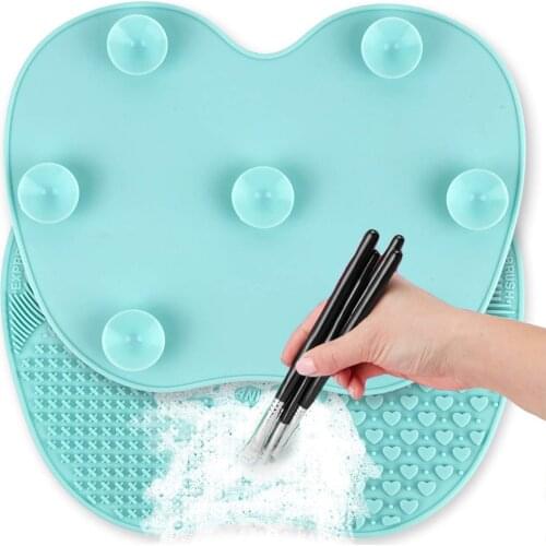 New Portable 1PC Silicone Makeup Brush Cleaner Pad Make Up Washing Brush Gel Cleaning Mat Foundation Makeup Brush Scrubber Board