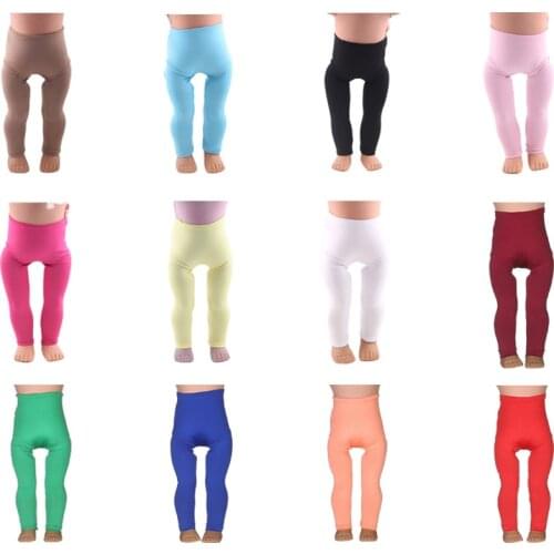 Doll Clothes 12 Colors Leggings For 18 Inch American&43Cm Baby New Born Doll Our Generation , For Baby Birthday Festival Gift