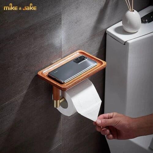 Oka wood bathroom paper holder Oak mobile phone rack paper holder wood bathroom accessory