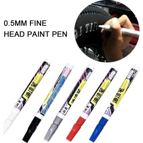 5 Colors Car Paint Pen High Gloss Pen Car Tire Paint Marker Pen Touch Up Pen Graffiti Sign In Pen Office Stationery