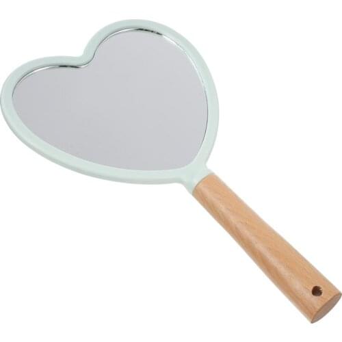 Handle Makeup Mirror Heart Shape Vanity Mirror Cosmetic Beauty Salon Mirror