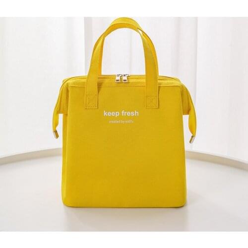 New style lunch bag large-capacity heat preservation and fresh-keeping portable lunch box bag Oxford cloth steel frame lunch bag