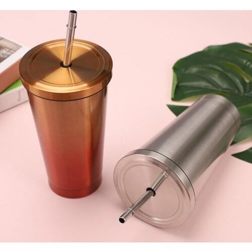500ml Thermos Bottle Stainless Steel Thermal Vacuum Bottle Double-layer Drinking Cup Coffee Mug Vacuum Flask Mug Drinkware